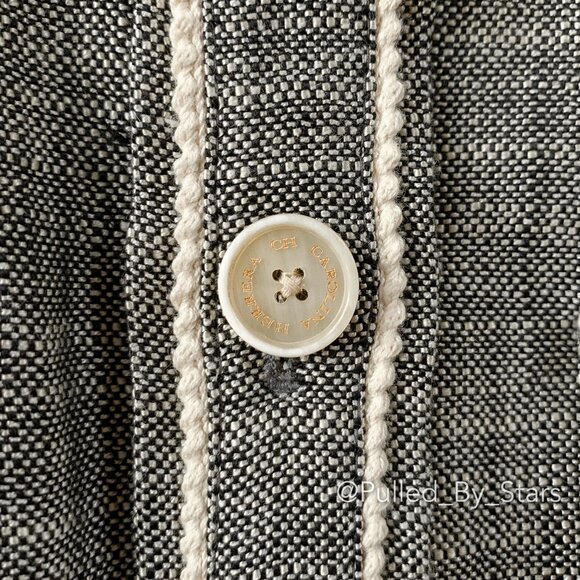 CAROLINA HERRERA Linen & Silk Blend Button-Front Pencil Skirt - EUC - Size 8 - Picture 11 of 17